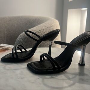 Black trendy heels